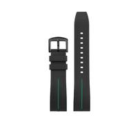 BWBVHRHZY Silicone Rubber Watch Strap Sports Black Red Green White Lines Men Replacement Watchband Bracelet Fit For CASIO EQB-1000(Black green-B pin)