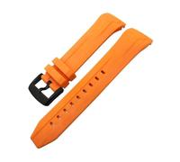 BWBVHRHZY Soft Rubber Silicone Watchband 22mm 21mm Fit For Tissot T120 Seastar T120417 Series Orange Black Diving Watch Strap(Orange Black,22mm)