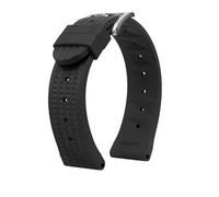 BWBVHRHZY Waffle WatchBand Fit For Seiko PROSPEX SKX007 Water Ghost 20mm 22mm Abalone Small MM Silicone Men's Diver Sports Rubber Watch Strap(B Black-silver,Width 20mm)