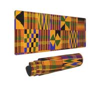 BWCMFCWH African Weaving Full Width Single-Sided Printed Oversized Keyboard Pad For Office Games And Learning, Suitable For Desktop Computers And Laptops
