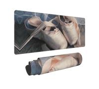 BWCMFCWH Ballet Shoe Full Width Single-Sided Printed Oversized Keyboard Pad For Office Games And Learning, Suitable For Desktop Computers And Laptops