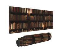 BWCMFCWH Book Room Library Full Width Single-Sided Printed Oversized Keyboard Pad For Office Games And Learning, Suitable For Desktop Computers And Laptops