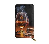 BWCMFCWH Cigar and Whiskeyfull Width Double-Sided Printed Long Wallet is Essential for Business Trips and Travel, Portable and Easy to Store in One
