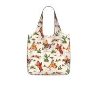 BWCMFCWH Cowboy Ride Horseprinted Storage Shopping Bag, Lightweight And Durable, 25l Large Capacity, Reusable, Foldable, And Can Be Slung Diagonally
