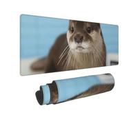 BWCMFCWH Cute Otter Full Width Single-Sided Printed Oversized Keyboard Pad For Office Games And Learning, Suitable For Desktop Computers And Laptops
