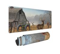 BWCMFCWH Deer Hunting Full Width Single-Sided Printed Oversized Keyboard Pad For Office Games And Learning, Suitable For Desktop Computers And Laptops