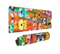 BWCMFCWH Dogs Full Width Single-Sided Printed Oversized Keyboard Pad For Office Games And Learning, Suitable For Desktop Computers And Laptops