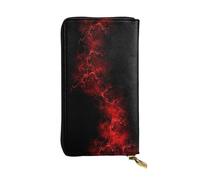 BWCMFCWH Explosion Burst Red Blackfull Width Double-Sided Printed Long Wallet is Essential for Business Trips and Travel, Portable and Easy to Store in One