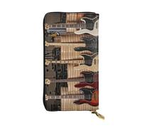 BWCMFCWH Guitar Bass Music Musical Instrumentsfull Width Double-Sided Printed Long Wallet Is Essential For Business Trips And Travel, Portable And Easy To Store In One