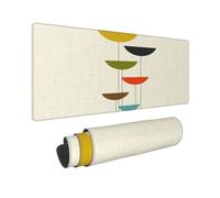 BWCMFCWH Mid Century Modern Prints Full Width Single-Sided Printed Oversized Keyboard Pad For Office Games And Learning, Suitable For Desktop Computers And Laptops