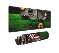 BWCMFCWH Old Tractor Photo Farm Full Width Single-Sided Printed Oversized Keyboard Pad For Office Games And Learning, Suitable For Desktop Computers And Laptops