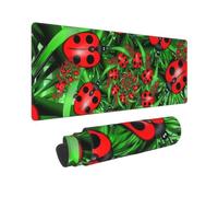 BWCMFCWH Red Ladybug Full Width Single-Sided Printed Oversized Keyboard Pad For Office Games And Learning, Suitable For Desktop Computers And Laptops