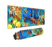 BWCMFCWH The Underwater World Tropical Fish Full Width Single-Sided Printed Oversized Keyboard Pad For Office Games And Learning, Suitable For Desktop Computers And Laptops