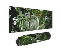 BWCMFCWH Tropical Rainforest Scene Full Width Single-Sided Printed Oversized Keyboard Pad For Office Games And Learning, Suitable For Desktop Computers And Laptops