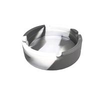 BWD AshTray Silicone Mould Grey&White Round Shape Cigarette Ash Tray Holder Tobacco Indoor Outdoor Pubs Bars Use