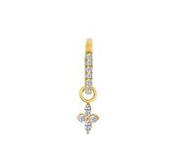 BWDHJLEY Titanium Nose Ring Eternity Hoop with White Cz Flower Pendant | Nose Rings Hoops Gold Piercing Jewelry for Women 1Pcs Lightweight for All-Day Wearing