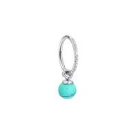 BWDHJLEY Unique Nose Rings for Women Eternity Hoop with Turquoise Pendant | Titanium Nose Ring Hoop Silver Piercing Jewelry 1Pcs Easy to Insert
