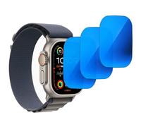 BWEDXEZ 3 Pack Anti-Blue Privacy Tempered Glass for Apple Watch Ultra 2 / Watch Ultra 49MM Mirror Anti-Spy Screen Protector Anti-Peep Film Electroplated Blue