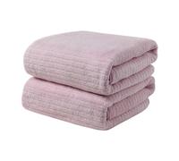 BWEFBY 2 Pack Bath Towel, Premium Bamboo Fibre Bath Towel 75 x 35cm, Super Soft, Highly Absorbent and Quick Dry Bath Sheet, Coral velvet towel, Suitable for adults to use at home (Purple)