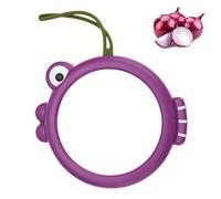 BWEFBY Fish-Shaped Fresh Food Containers, Silicone Vegetable Fruit Storage Containers, Multifunctional Reusable Food Pods for Fridge, Container For Avocados Onions Lemons Tomatoes Garlic (Purple)