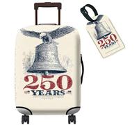 BWEGRHE Luggage Cover Suitcase Protector Plus 1 Luggage Tag Suitable for 18-30 inch Luggage, America 250th Anniversary, Small, Luggage Cover