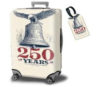 BWEGRHE Luggage Cover Suitcase Protector Plus 1 Luggage Tag Suitable for 18-30 inch Luggage, America 250th Anniversary, XL, Luggage Cover