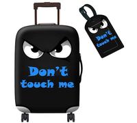 BWEGRHE Luggage Cover Suitcase Protector Plus 1 Luggage Tag Suitable for 18-30 inch Luggage, Don't Touch Me, Small, Luggage Cover