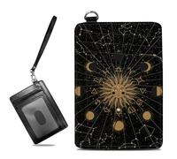 BWEGRHE Small Travel Wallets Slim Multi-slot Card Organizer Case Cute Credit Card Holder RFID-Blocking Card Case Small Wallet for Women Men, Tarot Sun Moon, slim, Minimalist