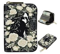 BWEGRHE Small Travel Wallets Slim Multi-slot Card Organizer Case Cute Credit Card Holder RFID-Blocking Card Case Small Wallet for Women Men, Faith Jesus, Portable, Classic