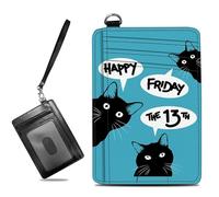 BWEGRHE Small Travel Wallets Slim Multi-slot Card Organizer Case Cute Credit Card Holder RFID-Blocking Card Case Small Wallet for Women Men, Friday 13th, slim, Minimalist