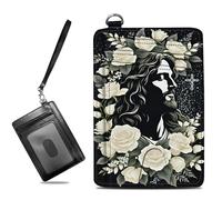 BWEGRHE Small Travel Wallets Slim Multi-slot Card Organizer Case Cute Credit Card Holder RFID-Blocking Card Case Small Wallet for Women Men, Faith Jesus, slim, Minimalist
