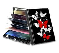 BWEGRHE Small Travel Wallets Slim Multi-slot Card Organizer Case Cute Credit Card Holder RFID-Blocking Card Case Small Wallet for Women Men, Friday 13th, Matel, Minimalist