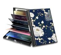 BWEGRHE Small Travel Wallets Slim Multi-slot Card Organizer Case Cute Credit Card Holder RFID-Blocking Card Case Small Wallet for Women Men, Bible Verse, Matel, Minimalist