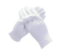 BWEISSTH 28 Pcs (14 Pairs) White Cotton Gloves for Dry Hand Moisturizing Cosmetic Eczema Hand Spa and Coin Jewelry Inspection, Checking,Serving Gloves Stretchable Lining Gloves Moisturizing Gloves