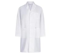 Bwell Fabio Men's Lab Coat - White Coat - Doctor's Coat Men, White Coat for Laboratory, Medicine and Study, 3 Pockets with Buttons, White, XXL