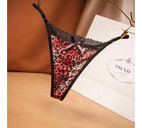 Bwer Top Leopard Lace Women's Panties Fashion G-string Sexy Thong Female Underpant Low Rise Thong Lingerie for Woman