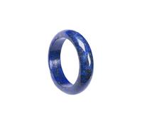 Bwesfy Blue Jade Ring Band for Women Men, Natural Gemstone Stackable Eternity Band Ring(11)