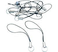 BWESOO 10 Pcs Silver Tone Black Lanyard Cell Phone Charm Split Ring Strap, Clasp Lariat Cord Strap For Mobile Cell Phone/Mp3/Mp4/Usb Flash Drive//Keyrin Clever Design, Cell Phone Charms, Stone, No