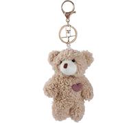 BWESOO Brown Bear Plush Keychain, Stuffed Animals Bag Pendant, Kawaii Plush Rabbit Keychain, DIY Trinket Dog Plush Keyring Car Keychain Pink Heart Teddy Bears Automobile Keychains, Brown, 11 cm