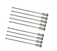 BWFVZSD 8 Gauge Motorcycle Spokes - 4.0mm 304 Stainless Steel Straight Pull - Lightning Silver Motocross & Dirt Bike Spokes - Ultra Heavy Duty Wheel Build & Repair(Length 141mm)