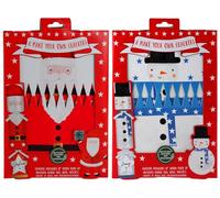 BWG Christmas DIY Crackers Kit - Santa & Snowman Design - Set of 12