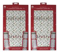 BWG DIY Eco Christmas Crackers - Make Your Own Festive Craft - Holly - Set of 12