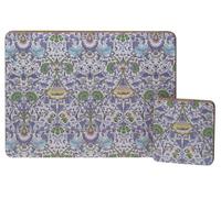BWG Lodden Purple William Morris Dinner Hardback Placemats And Coasters (Set of 4)