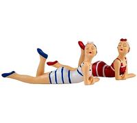 BWG Retro Bathing Beauties/Lady Dippers In Swimsuits Novelty Ornaments - Set of 2