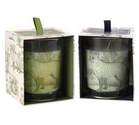 BWG Scented Candles Glass Jars - Woodland Fox - Oak/Violet Fragrances - Set of 2