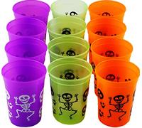 BWG Set Of 12 Plastic Reusable Halloween Drinking Tumbler Cups