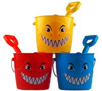 BWG Shark Buckets And Spades - Child's Beach Toy (Set of 3)