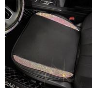 BWGHBH Bling Car Seat Cover for Women Girl Front Seat Covers Seat Protector With Shining Rhinestone Diamond Universal Fit 95% Cars(Black Front Seat Cover)