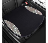 BWGHBH Car Front Seat Covers for Womens Shining Diamond Seat Protectors, Anti-Slip Bottom Seat Cushion Covers for Auto Universal Fit Interior Accessories 1PCS Black Front Seat Cover