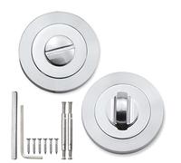 Bwintech 1 Pair 52MM Dual Color Bathroom Escutcheon Polished Nickel Turn and Release Set